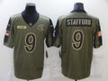 Men's Los Angeles Rams Matthew Stafford #9 Brown Game Jersey1