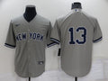 Men's New York Yankees Alex Rodriguez #13 Gray Replica Player Name Jersey1