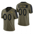 Custom1 Denver Broncos Olive 2021 Salute To Service Limited Football Jersey1
