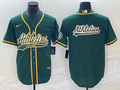 Men's Oakland Athletics Kelly Green Replica Player Jersey1 Joint Edition