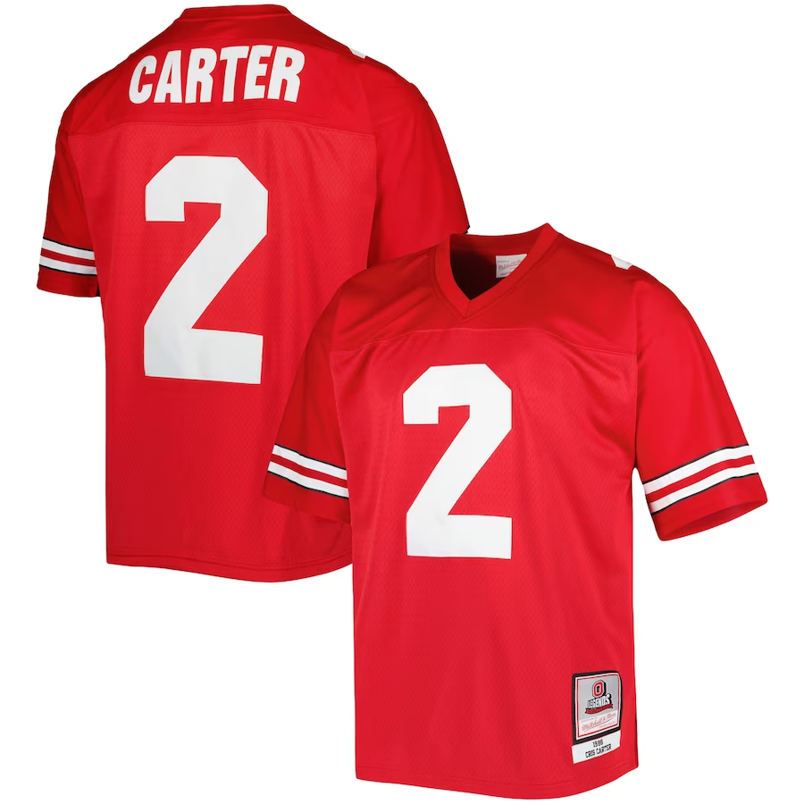 Men's Ohio State Buckeyes   Cris Carter #2  Scarlet Authentic Jersey