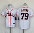 Men's Houston Astros Jose Abreu #79 White Home Replica Player Jersey1