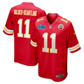 Men's Kansas City Chiefs Marquez Valdes-Scantling #11 Red Super Bowl LVII Patch Game Jersey1
