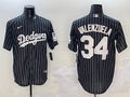 Men's Los Angeles Dodgers Fernando Valenzuela #34 Black Alternate Limited Player Jersey1
