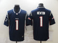 Men's New England Patriots Cam Newton #1 Navy Game Jersey1