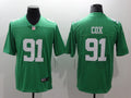 Men's Philadelphia Eagles Fletcher Cox #91 Green Game Jersey1