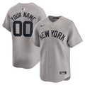 Men's New York Yankees Gray Away Limited Custom Jersey