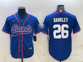 Men's New York Giants Saquon Barkley #26 Blue Game Jersey1 Joint Edition