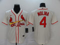 Men's St. Louis Cardinals Yadier Molina Cream Alternate Jersey1 Beige