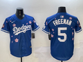 Men's Los Angeles Dodgers Freddie Freeman #5 Royal Alternate Replica Team Jersey1