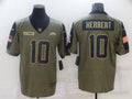 Men's Los Angeles Chargers Justin Herbert #10 Brown Game Jersey1