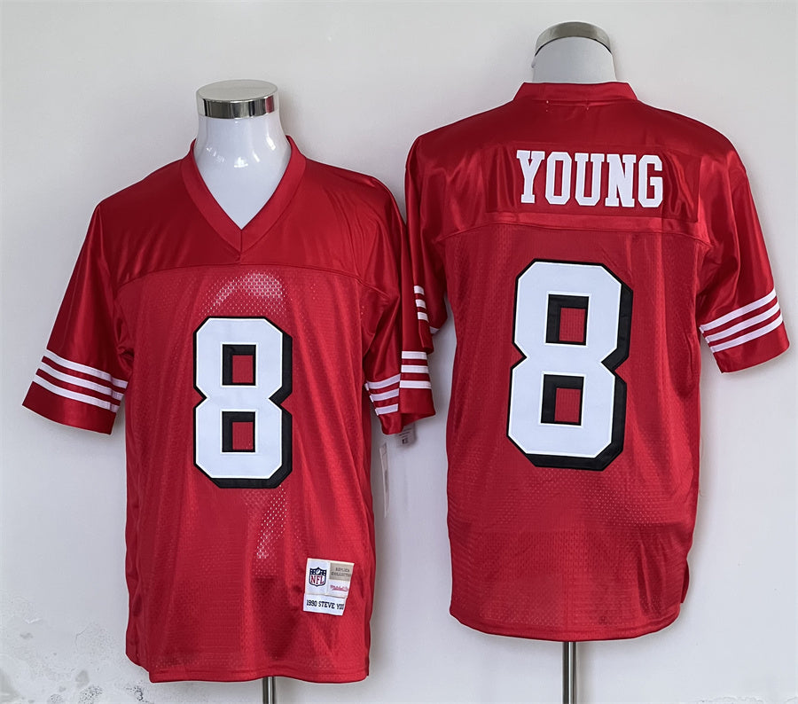 Men's San Francisco 49ers Steve Young  Scarlet Legacy Replica Player Jersey1