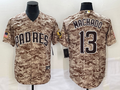 Men's San Diego Padres Manny Machado #13 Camo USMC Alternate Replica Player Jersey1