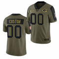 Custom1 Green Bay Packers Olive ACTIVE PLAYER Custom1 2021 Salute To Service Limited Stitched American Football Jerseys