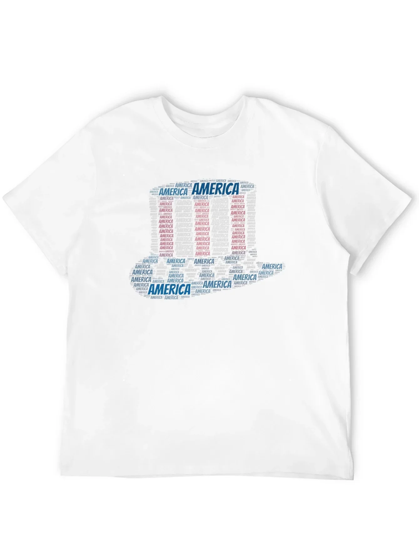America Word Art Black T-Shirt
