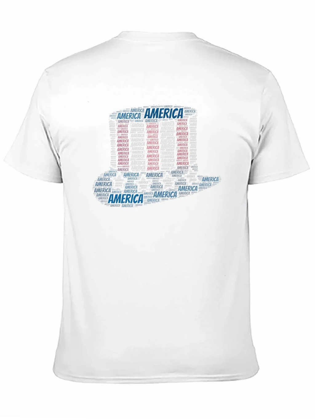America Word Art Black T-Shirt