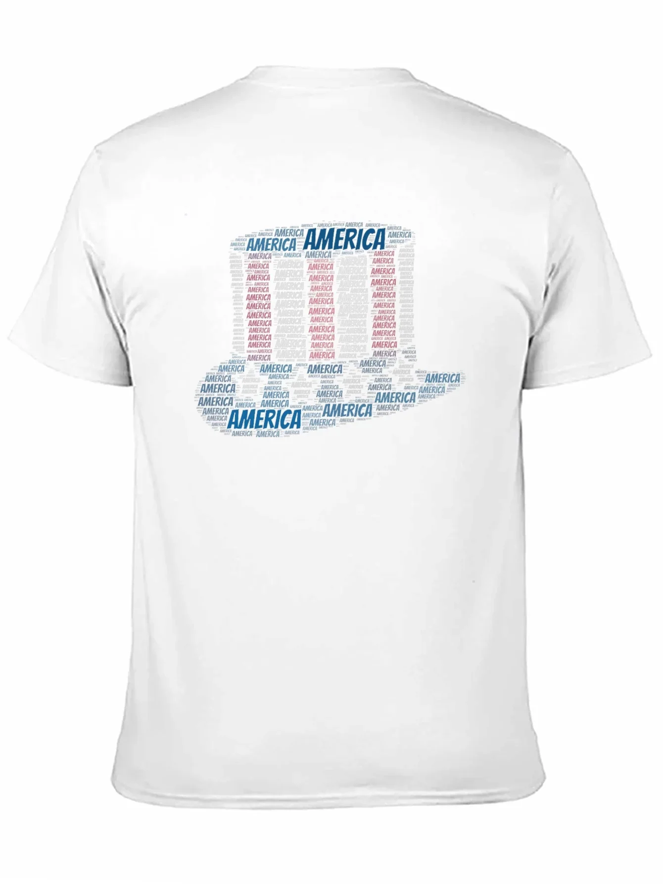 America Word Art Black T-Shirt