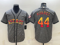 Men's Houston Astros Yordan Alvarez #44 Gray Replica Team Jersey1