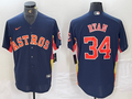 Men's Houston Astros Nolan Ryan #34 Navy Replica Team Jersey1