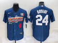Men's Los Angeles Dodgers Kobe Bryant #8-24 Blue Stitched Jersey1