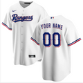 Men's Texas Rangers White Home Replica Custom Jersey1