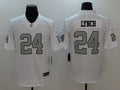Men's Las Vegas Raiders Marshawn Lynch #24 White Game Player Jersey1