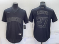 Men's Houston Astros Jose Altuve #27 Black Fashion Stitched Jersey1