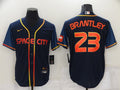 Men's Houston Astros Michael Brantley #23 Navy Space City Jersey1