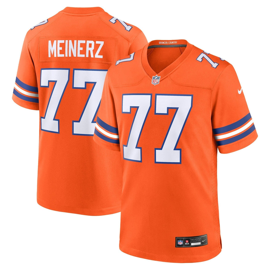 Quinn Meinerz Denver Broncos Nike Mile High Collection 1977 Throwback   Game Jersey - Orange