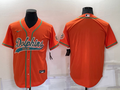 Men's Miami Dolphins Orange Blank Jersey1