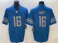 Men's Detroit Lions Jared Goff #16 Blue Vapor Limited Jersey1