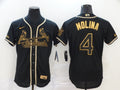 Men's St. Louis Cardinals Yadier Molina #4 Black Stitched Jersey1