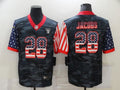 Men's Las Vegas Raiders Josh Jacobs #28 Grey Camouflage Game Jersey1