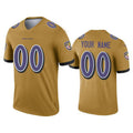 Custom1 Baltimore Ravens Gold Inverted Legend Jersey1 American Jerseys Stitched American Football Jerseys