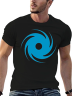 🌀Whirlwind Graphic T-Shirt - Casual Black Tee