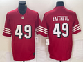 Men's San Francisco 49ers The Faithful #49 Red Gamer Player Jersey1