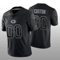 Custom1 Green Bay Packers Black RFLCTV Limited Jersey1 Stitched American Football Jerseys