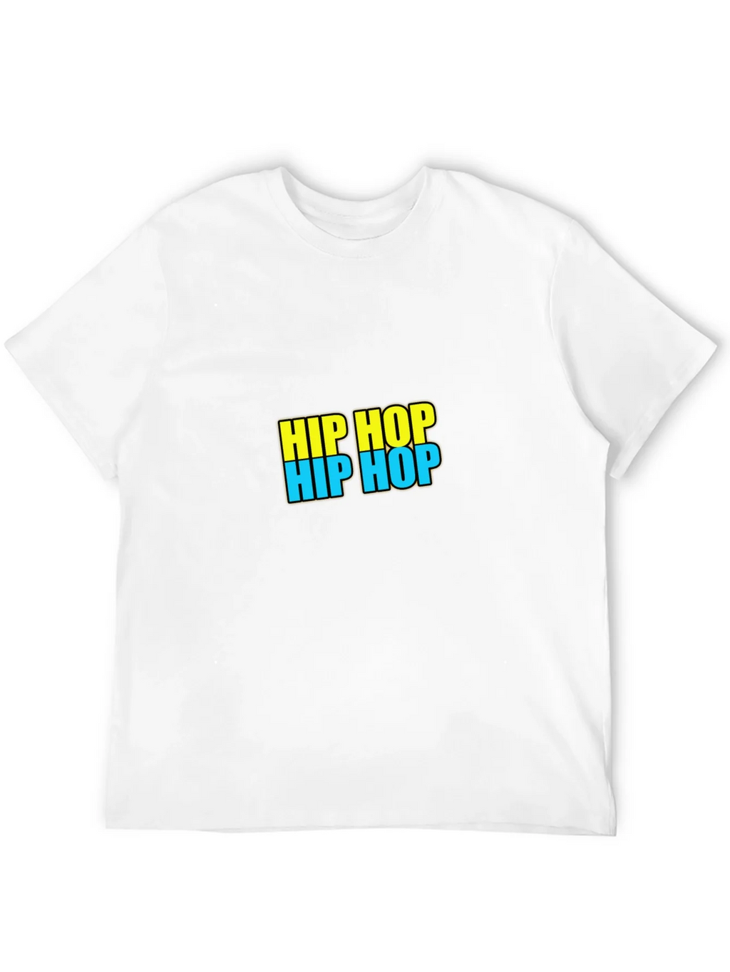 Hip Hop Graphic Tee - Black Casual T-Shirt