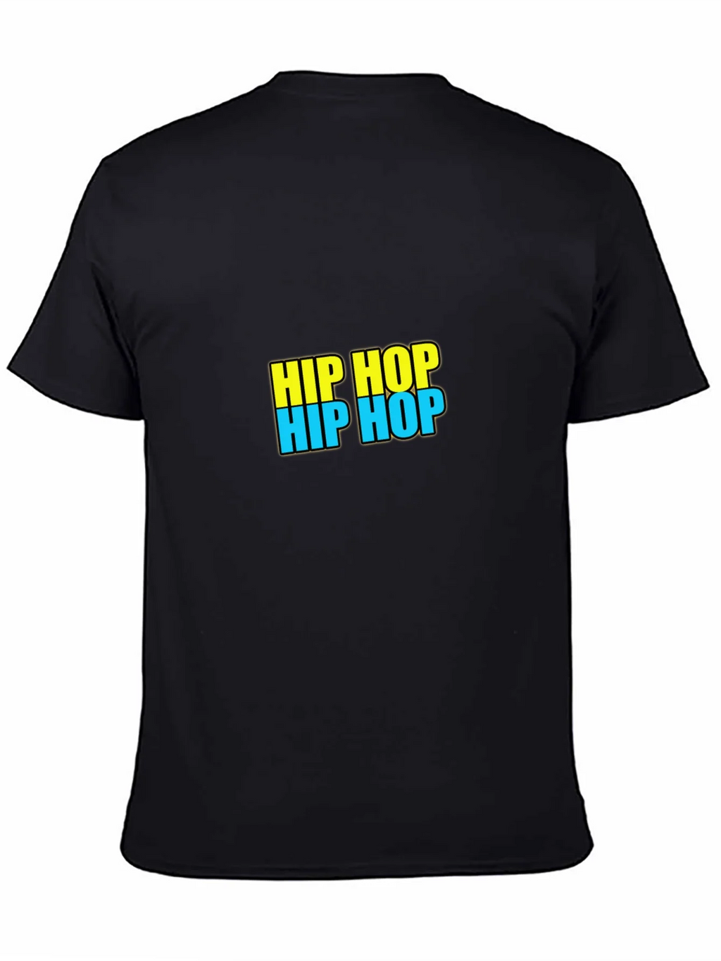 Hip Hop Graphic Tee - Black Casual T-Shirt