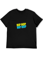 Hip Hop Graphic Tee - Black Casual T-Shirt