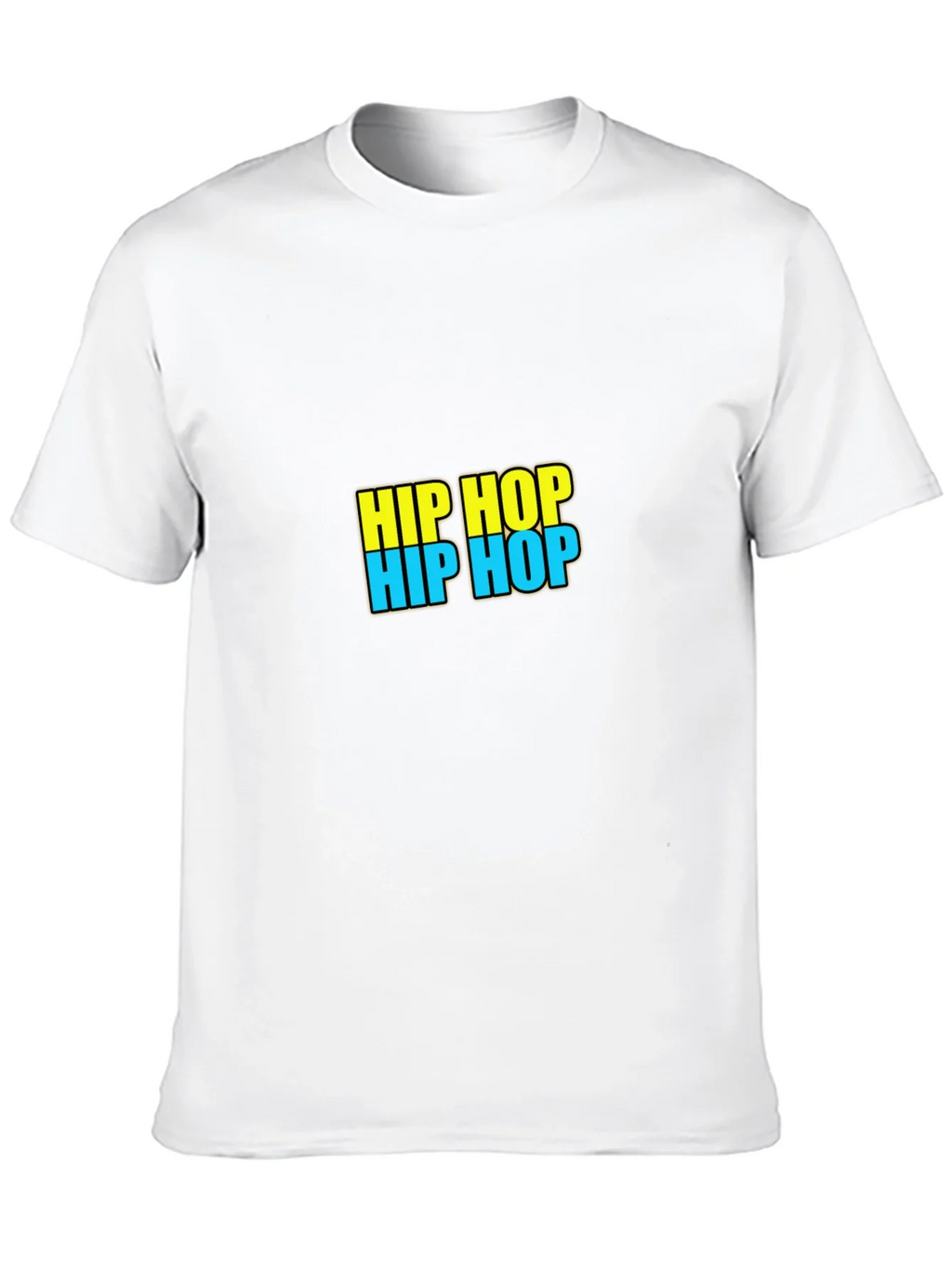 Hip Hop Graphic Tee - Black Casual T-Shirt