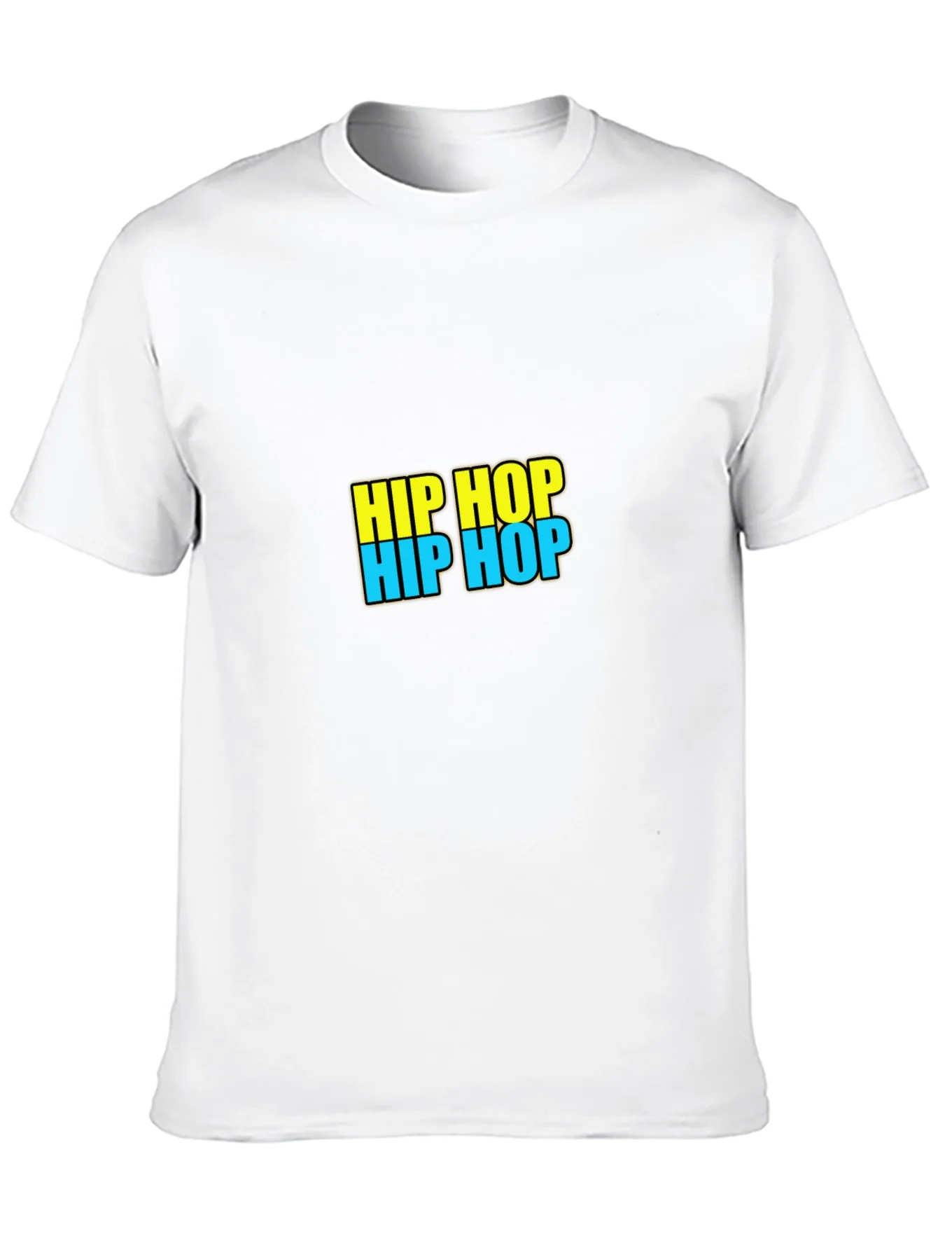 Hip Hop Graphic Tee - Black Casual T-Shirt