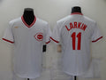 Men's Cincinnati Reds Barry Larkin #11 White Replica Baseball Jersey1