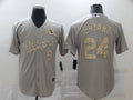 Men's Los Angeles Dodgers Kobe Bryant #8-24 Gray Stitched Jersey1