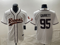 Men's Cleveland Browns Myles Garrett #95 White Game Jersey1 Joint Edition