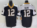 Men's New Orleans Saints Chris Olave #12 Black Vapor F.U.S.E. Limited Jersey1