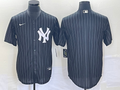 Men's New York Yankees Black Alternate Blank Jersey1