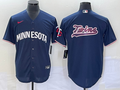 Men's Minnesota Twins Navy Alternate Replica Team Logo Jersey1