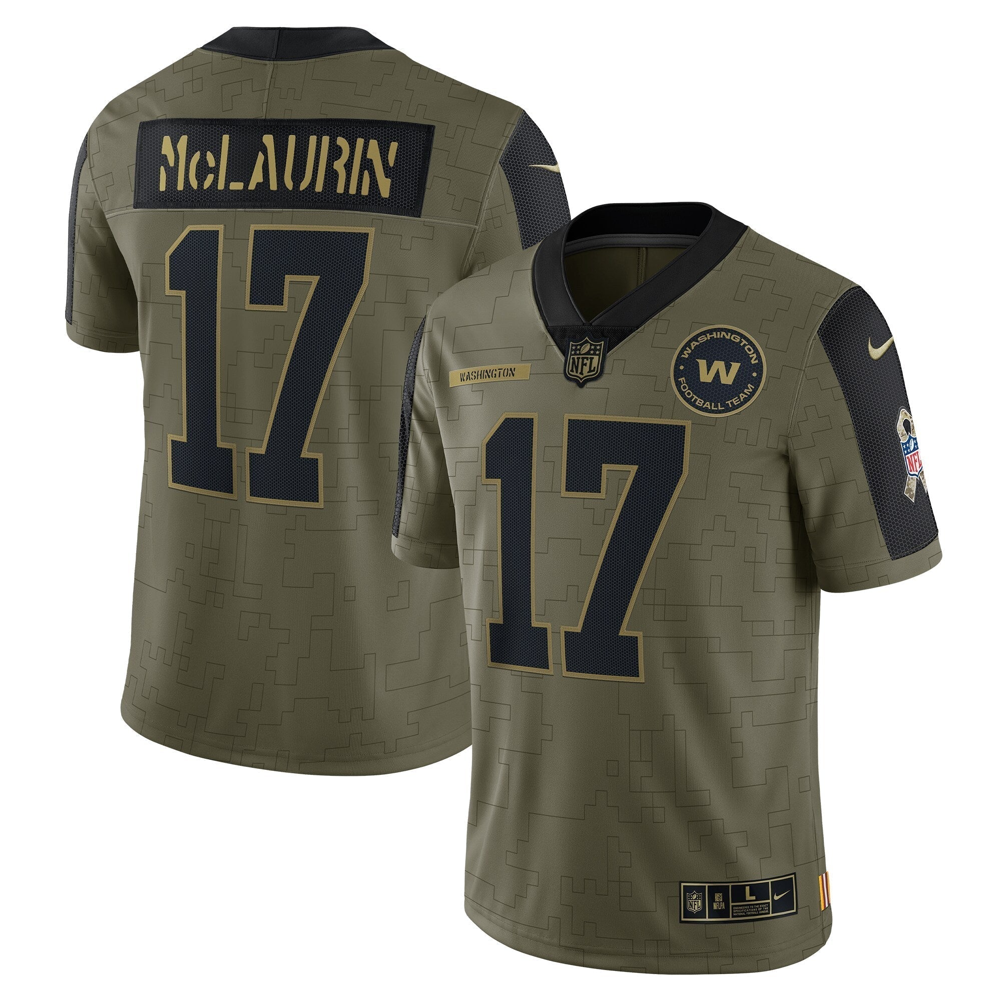 Terry McLaurin Washington Football Team Nike Salute To Service Limited   Jersey - Olive