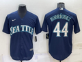 Men's Seattle Mariners Julio Rodriguez #44 Navy Replica Baseball Jersey1